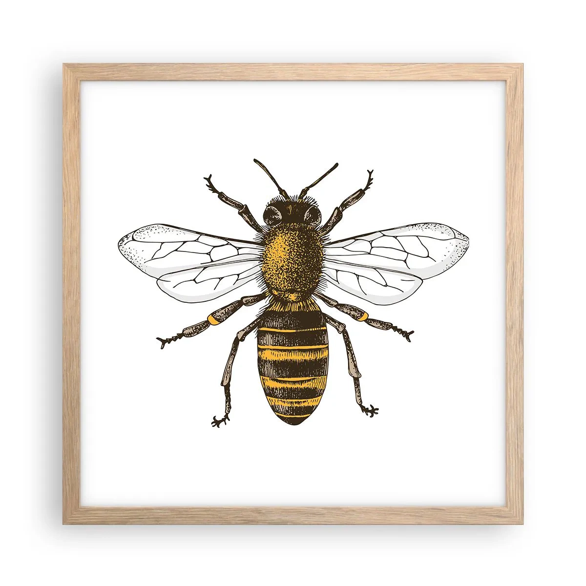 Plagát v ráme zo svetlého duba - Krásna a dobrá - 40x40 cm