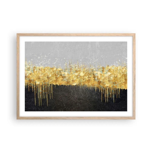 Plagát v ráme zo svetlého duba - Dovnútra a nahor - 70x50 cm