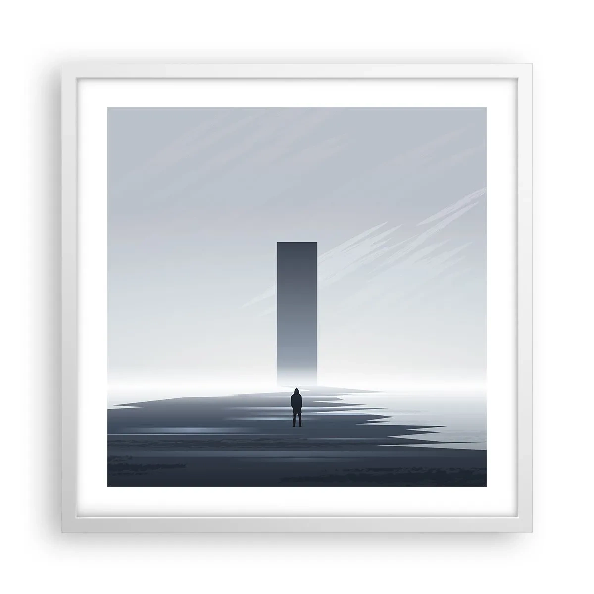 Plagát v bielom ráme - Príležitosť alebo hrozba? - 50x50 cm