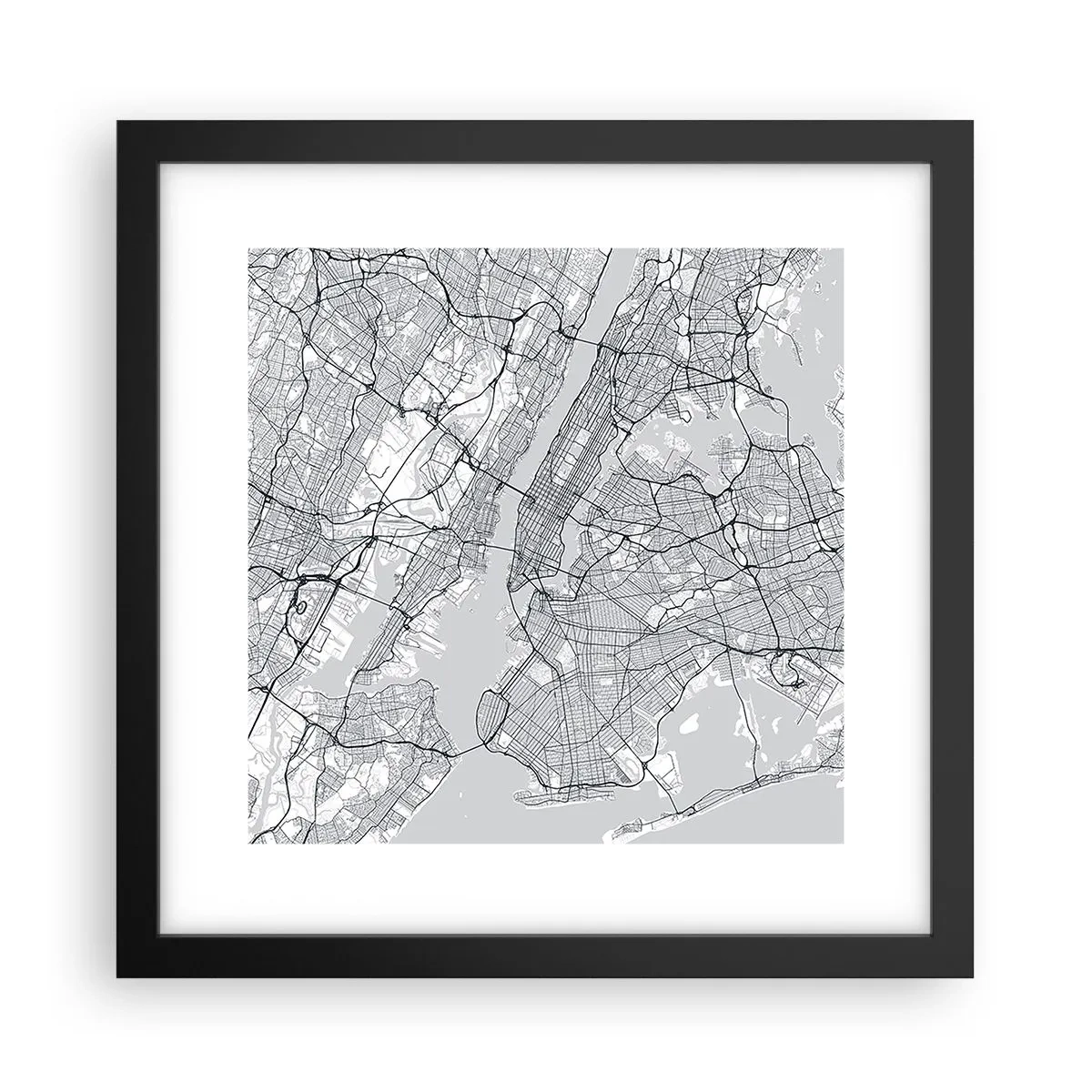 Plagát v čiernom ráme - Anatómia metropoly - 30x30 cm