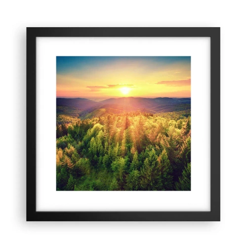 Plagát v čiernom ráme - Vrcholky a vrcholy - 30x30 cm