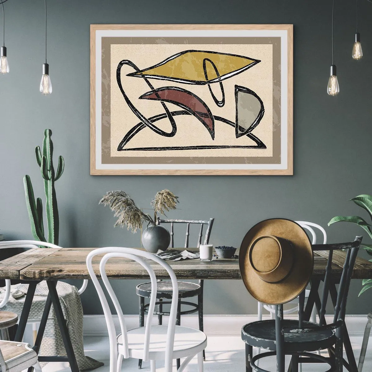 Plagát v ráme zo svetlého duba - Zvisle a vodorovne - 100x70 cm