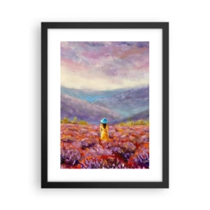 Plagát v čiernom ráme - V levanduľovom svete - 30x40 cm