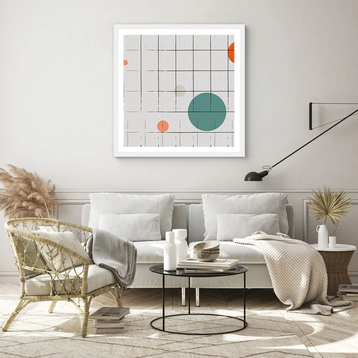 Plagát v bielom ráme - Uväznené. My alebo ony? - 30x30 cm