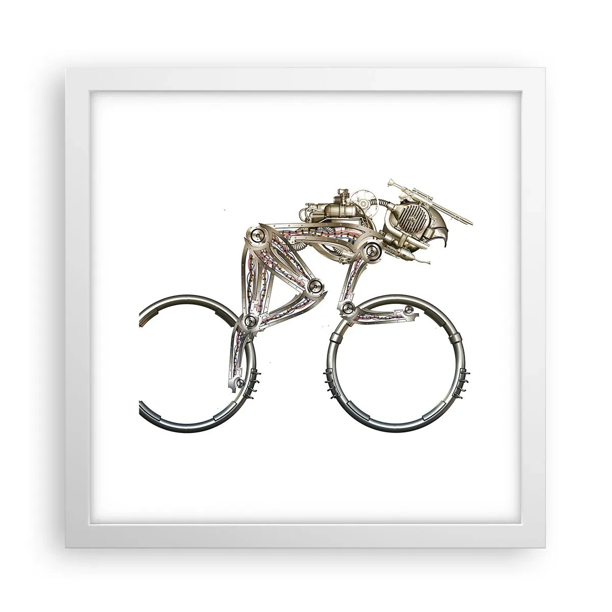 Plagát v bielom ráme - Úžasný stroj - 30x30 cm