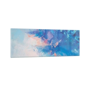 Obraz na skle - Zimná abstrakcia - 140x50 cm