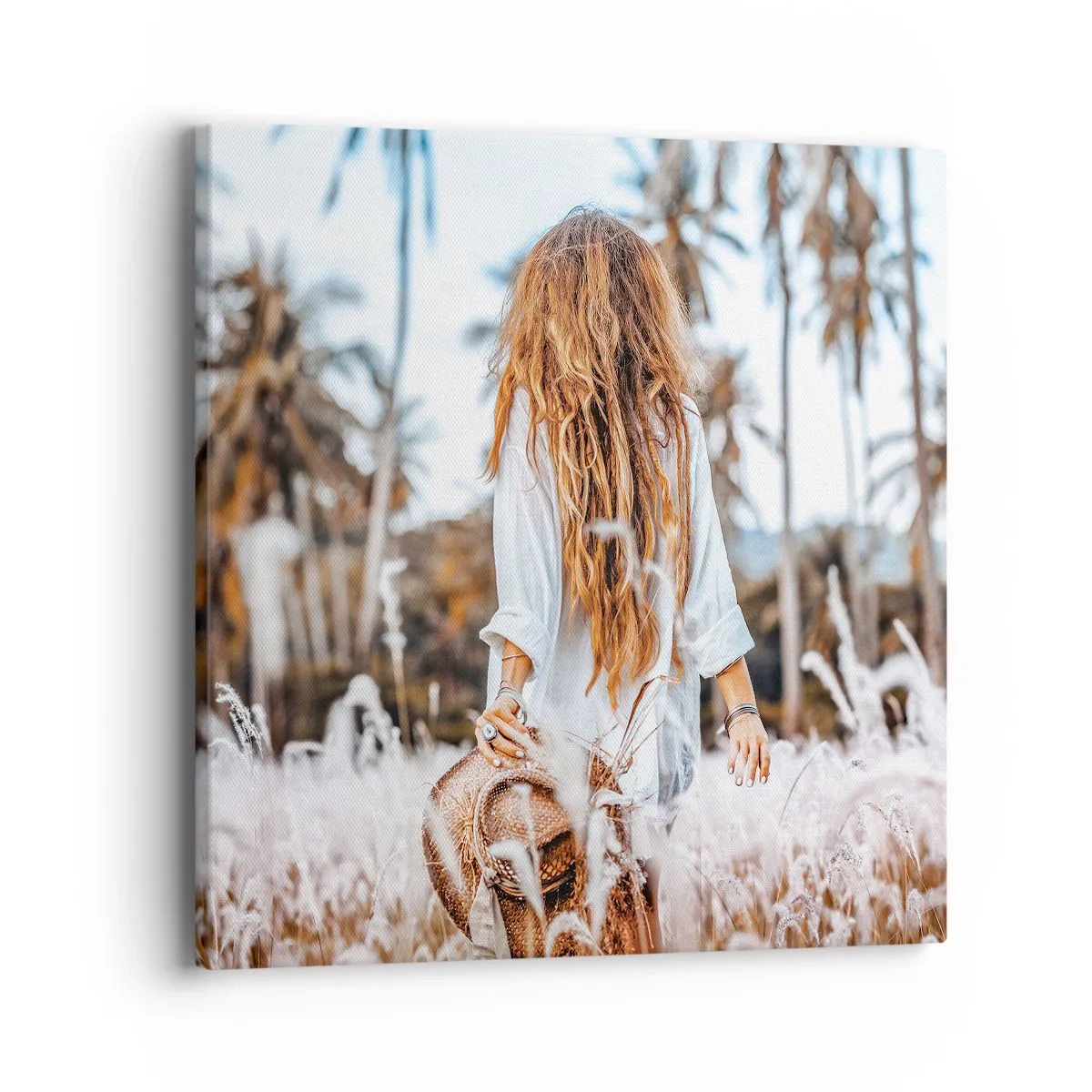 Obraz na plátne - Zrodená z trávnej páperie - 40x40 cm