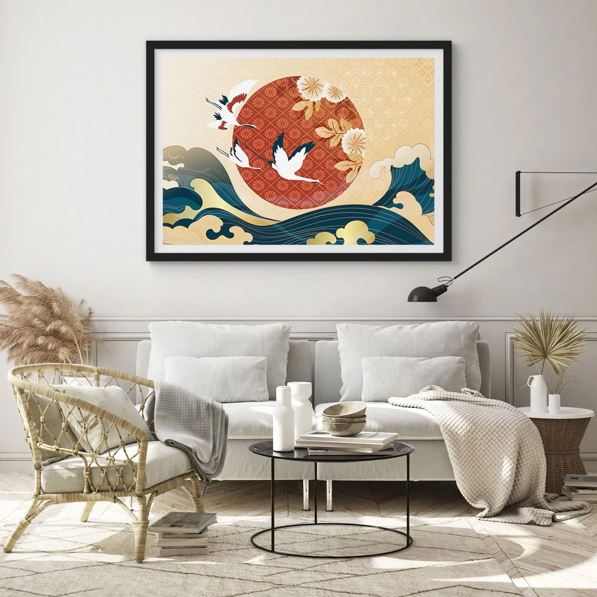 Plagát v čiernom ráme - Japonská rozprávka - 100x70 cm