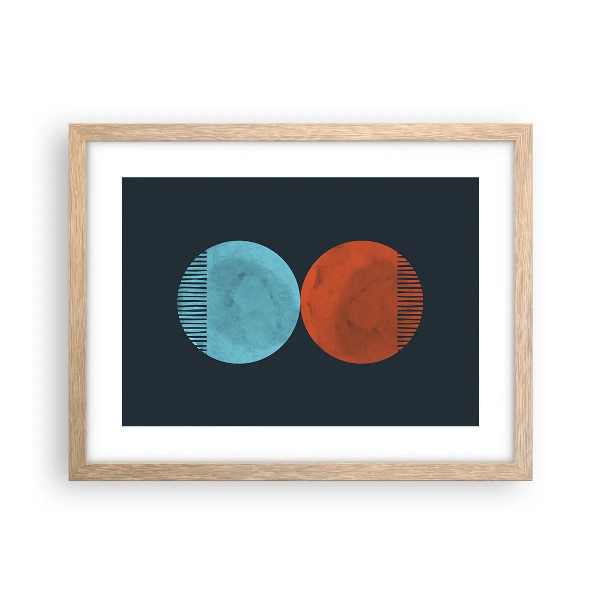 Plagát v ráme zo svetlého duba - Iba geometria? - 40x30 cm