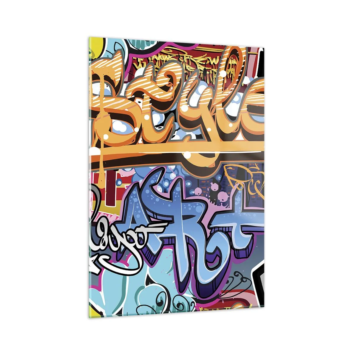 Obraz na skle - Nástenné maľby, nástenné maľby… - 50x70 cm