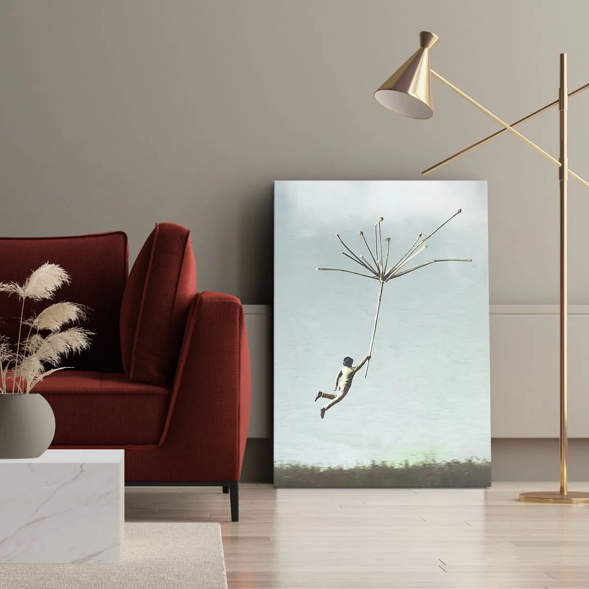 Obraz na plátne - Lietajúca púpava - 50x70 cm