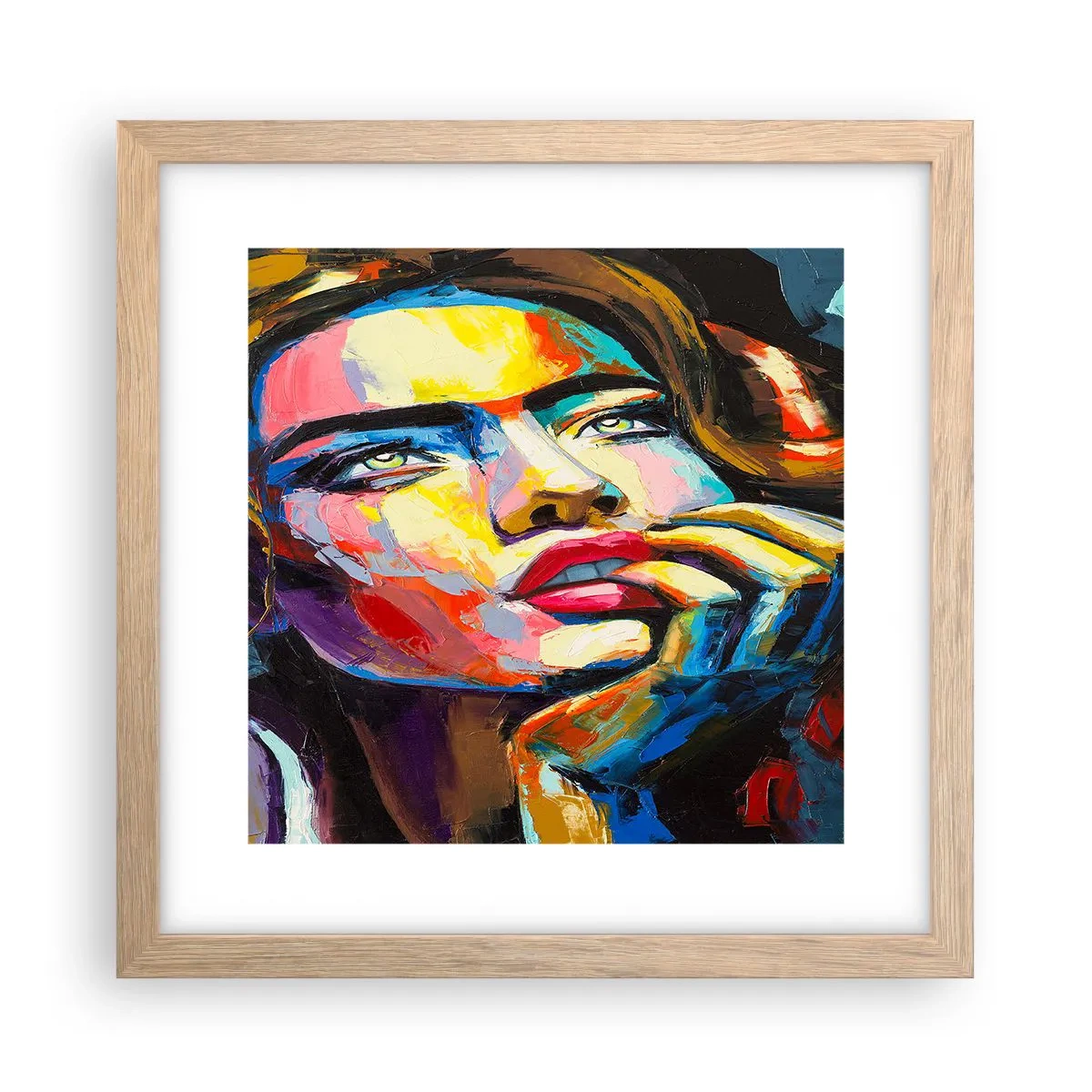 Plagát v ráme zo svetlého duba - Sny, ako vtáky letia oblohou - 30x30 cm