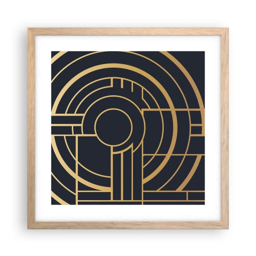 Plagát v ráme zo svetlého duba - Obraty udalosti - 40x40 cm