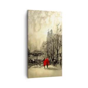 Obraz na plátne - Rande v londýnskej hmle  - 45x80 cm