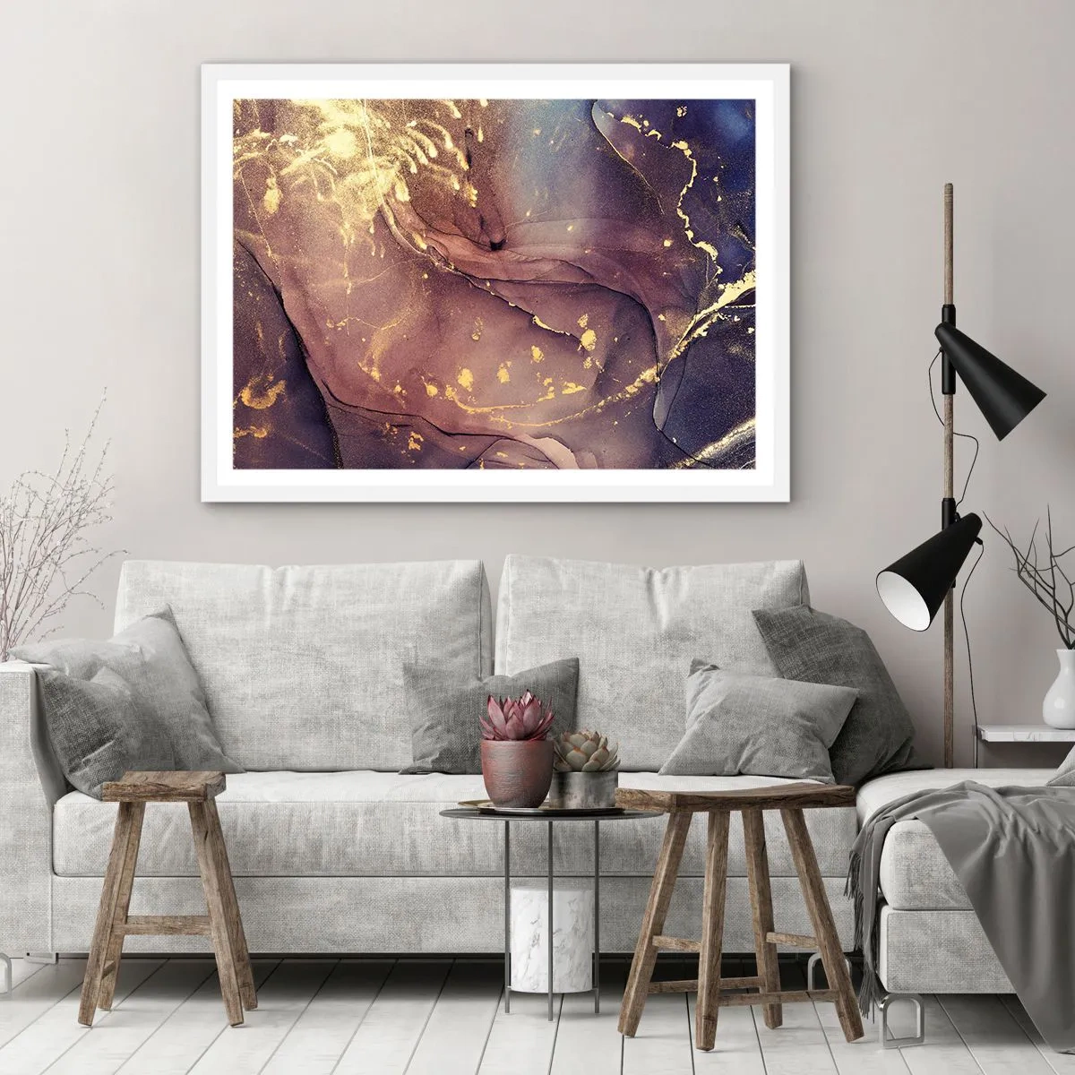 Plagát v bielom ráme - Hmota a duch - 100x70 cm