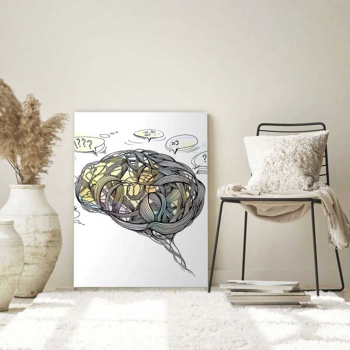 Obraz na skle - Človek - veľká hádanka - 80x120 cm