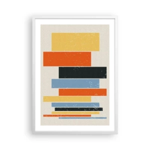 Plagát v bielom ráme - Záznam hudby - 50x70 cm