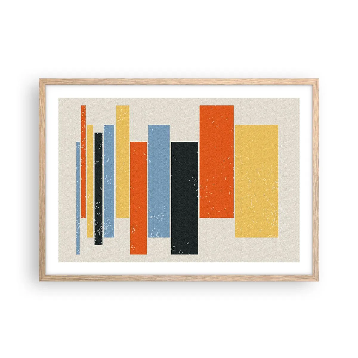 Plagát v ráme zo svetlého duba - Záznam hudby - 70x50 cm