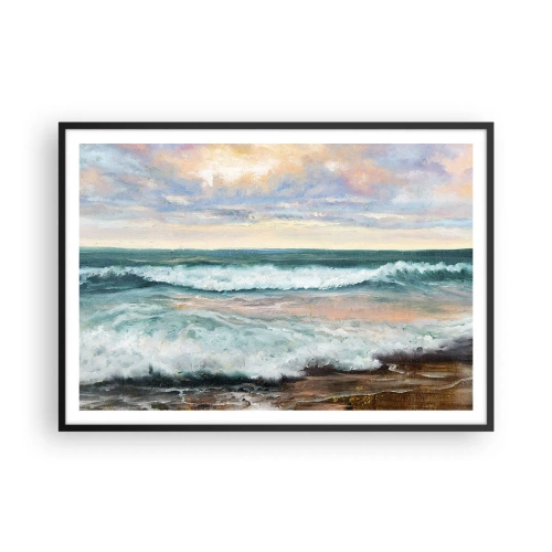 Plagát v čiernom ráme - Tu uhladíš dušu - 100x70 cm