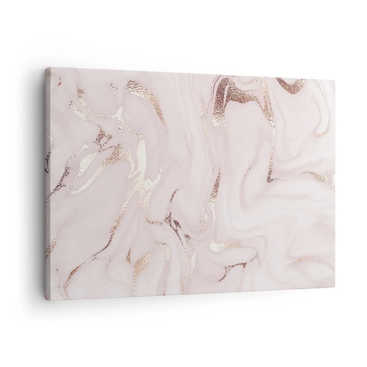 Obraz na plátne - Elegantná abstrakcia v odtieňoch ružovej a zlatej - 70x50cm - V ružovom šialenstve - Moderná nástenná dekorácia do obývacej izby a spálne ARTTOR