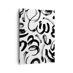Obraz na plátne - Čierne na bielom - 50x70 cm