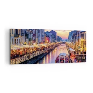 Obraz na plátne - Večer plný svetla a zábavy - 120x50 cm