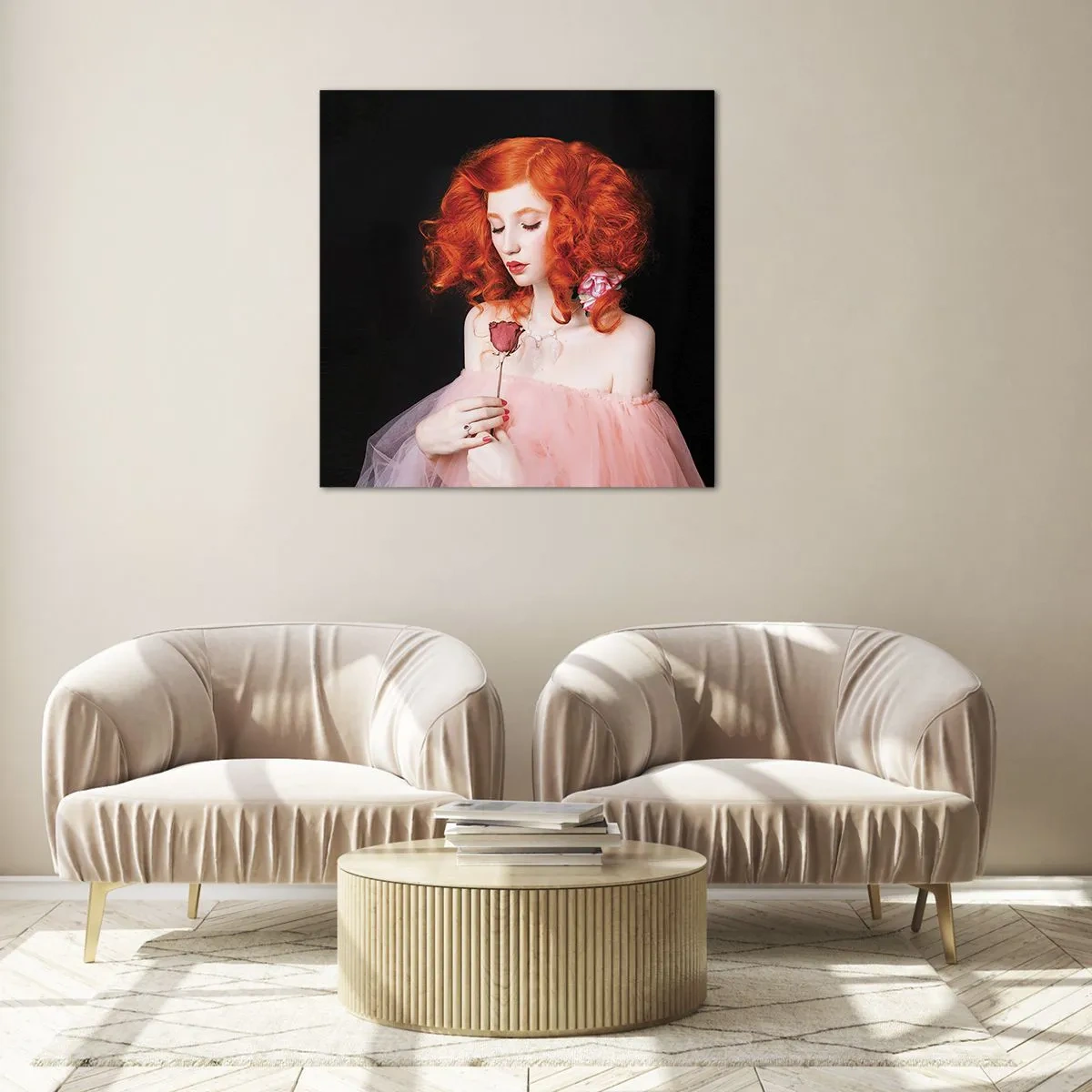 Obraz na skle - V barokovom štýle - 60x60 cm