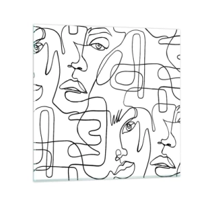 Obraz na skle - V spletených emóciách - 70x70 cm
