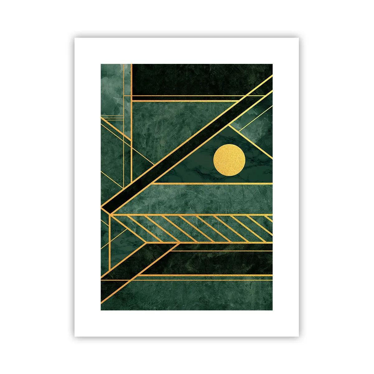 Plagát - Dynamika zlata a lazuritu - 30x40 cm