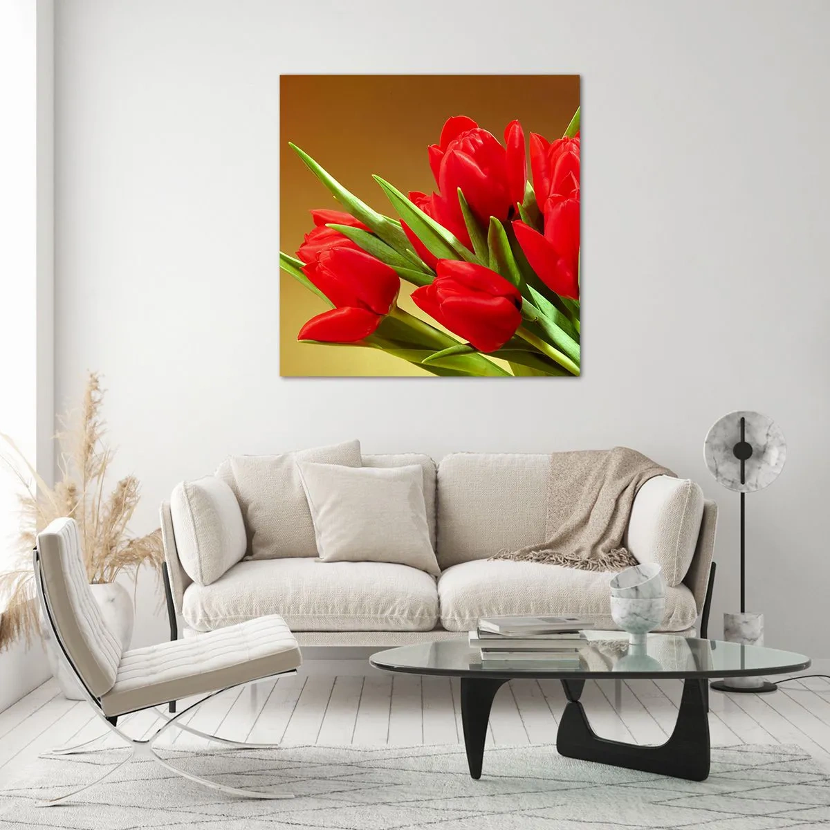 Obraz na skle - Púčik jarnej radosti - 40x40 cm