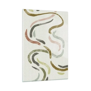 Obraz na skle - Radostný tanec abstrakcie - 50x70 cm