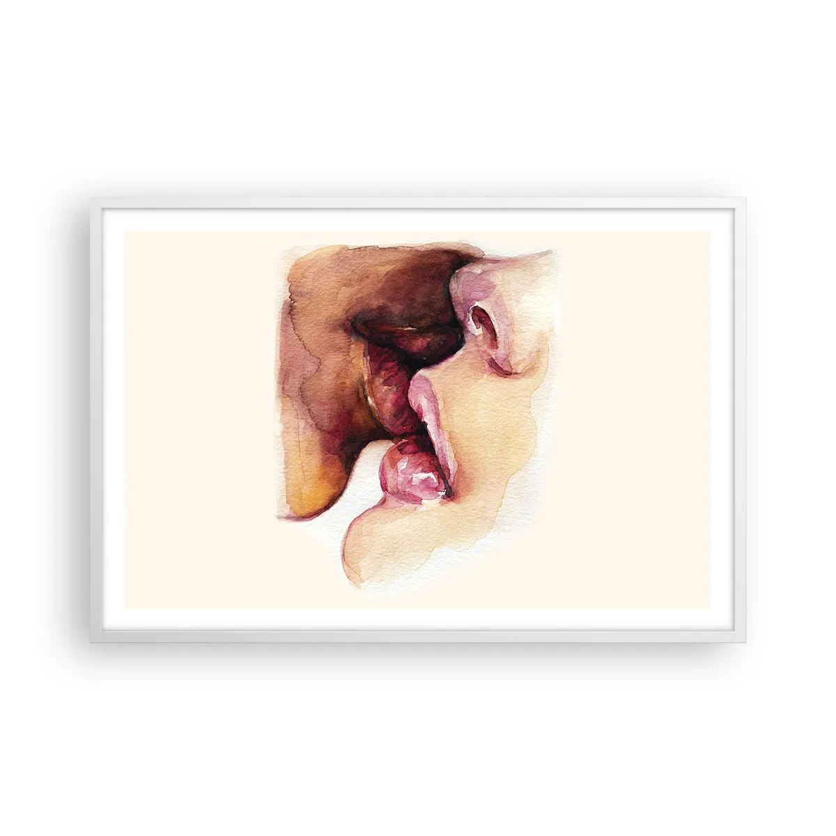 Plagát v bielom ráme - Ako noc a deň, zem a nebo - 91x61 cm