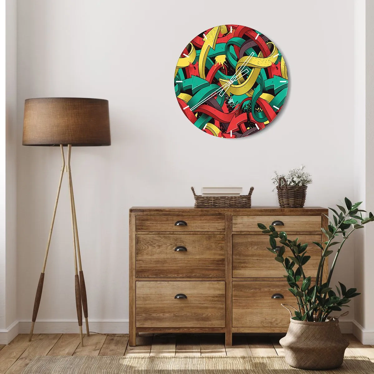 Nástenné hodiny - Kadiaľ do cieľa? - 40x40 cm