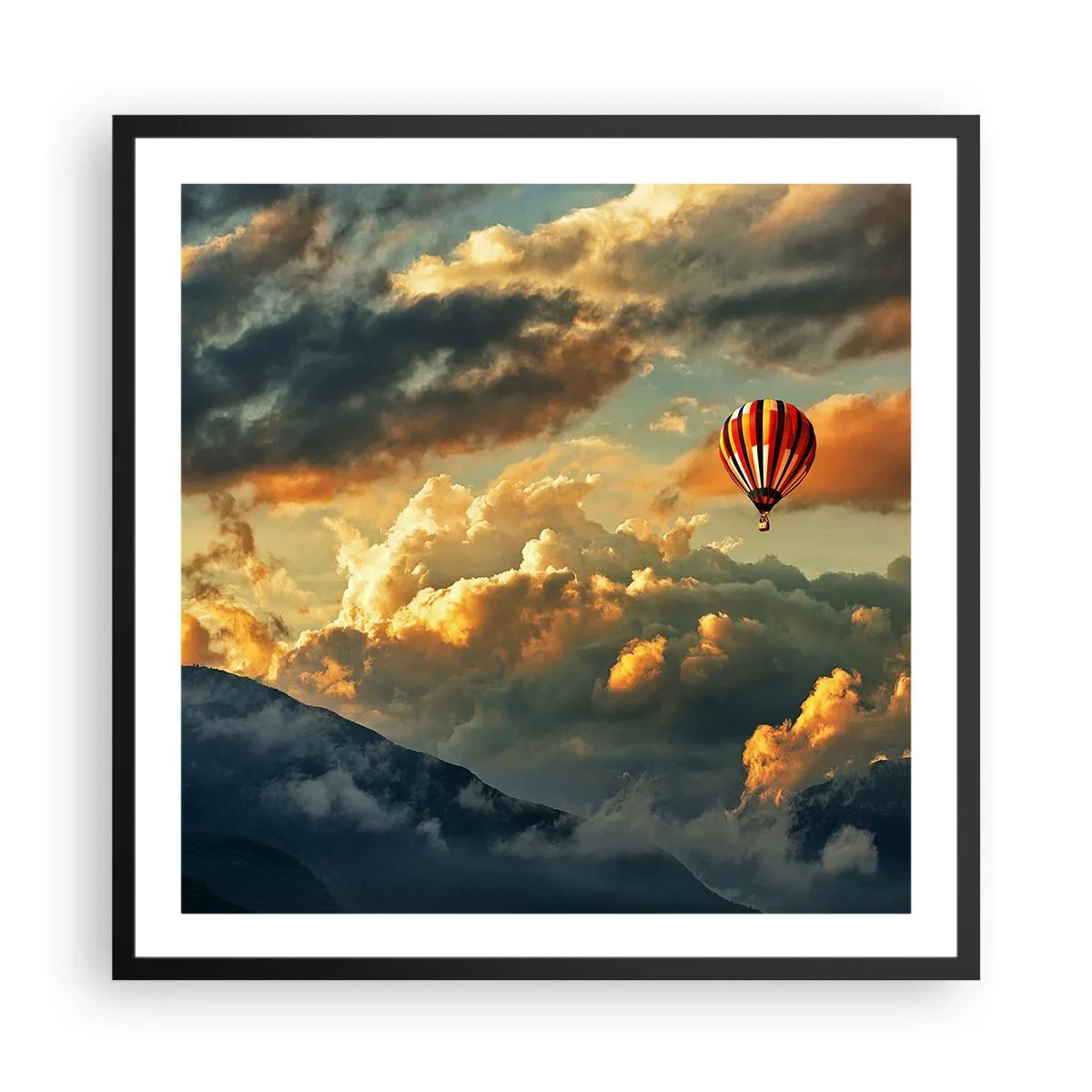 Plagát v čiernom ráme - Letím, lebo chcem - 60x60 cm