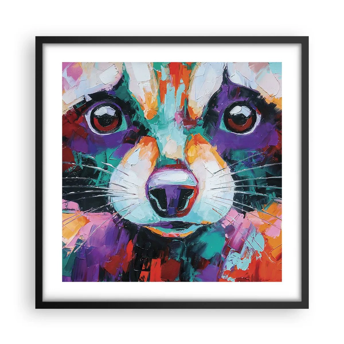 Plagát v čiernom ráme - Iba dobré emócie - 50x50 cm