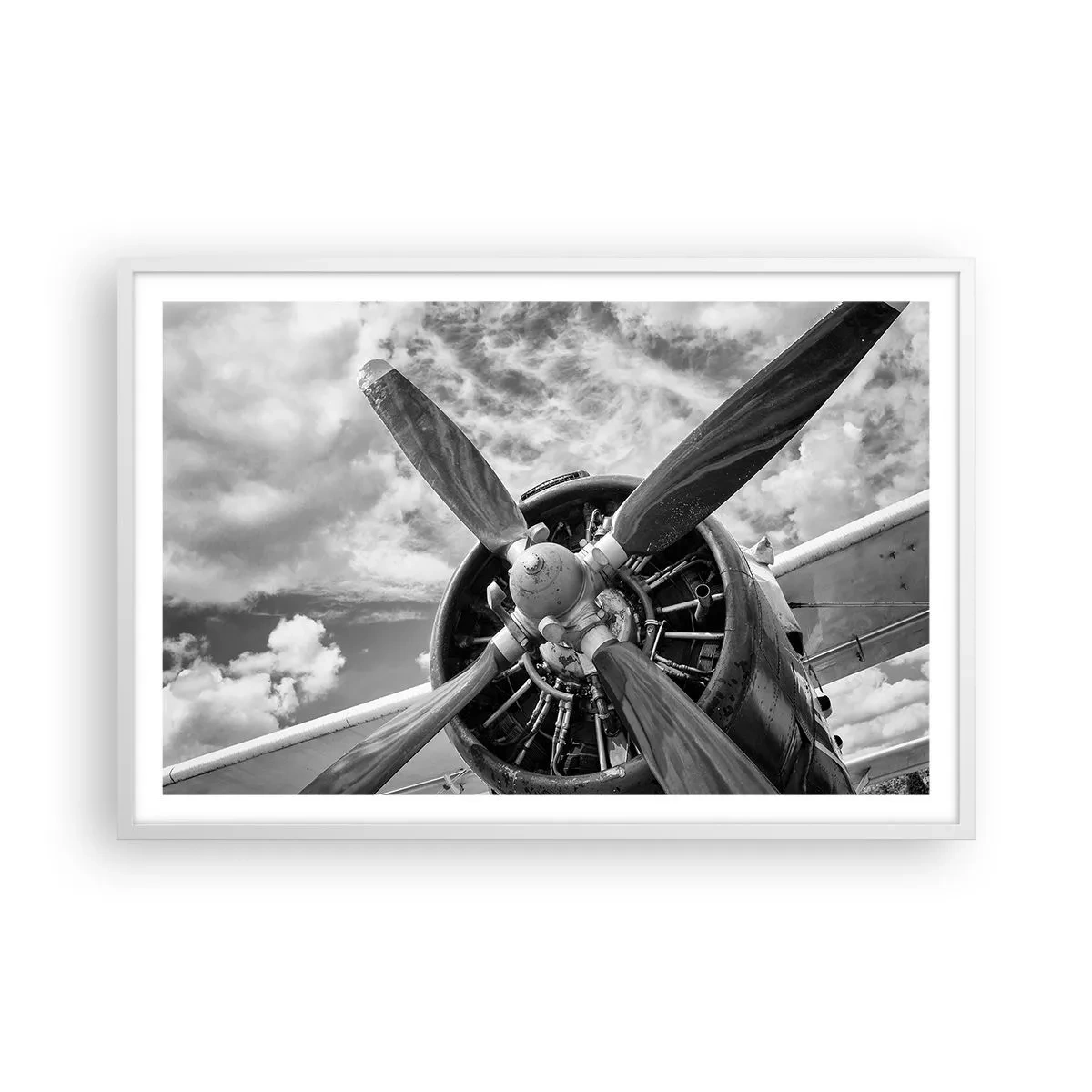 Plagát v bielom ráme - Dobyvateľ oblohy - 91x61 cm