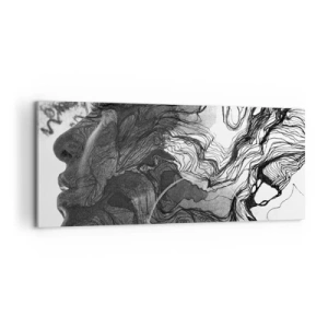 Obraz na plátne - Zapletená v snoch - 100x40 cm