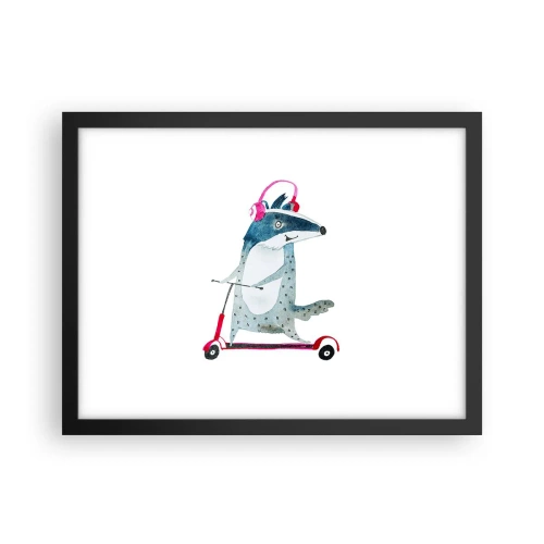 Plagát v čiernom ráme - Jazvečie radosti - 40x30 cm