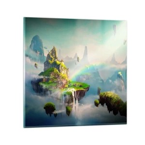 Obraz na skle - Uprostred neba - šťastné ostrovy - 70x70 cm
