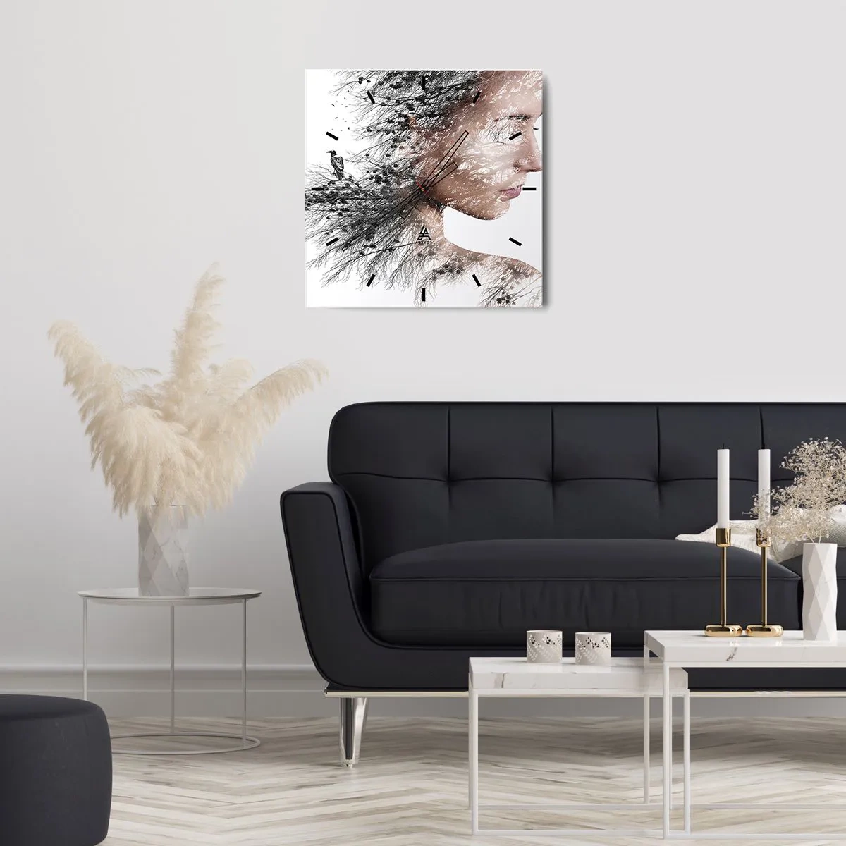 Nástenné hodiny - Duch lesa - 40x40 cm