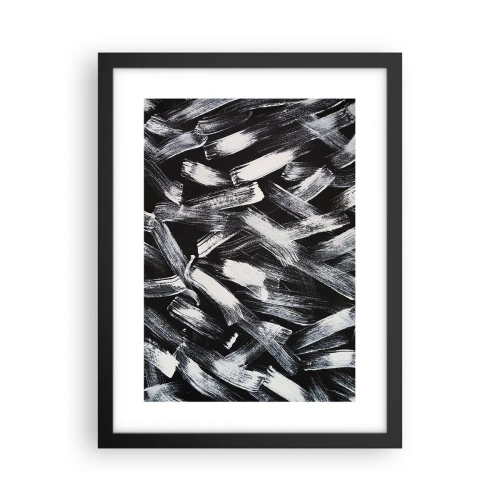 Plagát v čiernom ráme - Abstrakcia v industriálnom duchu - 30x40 cm