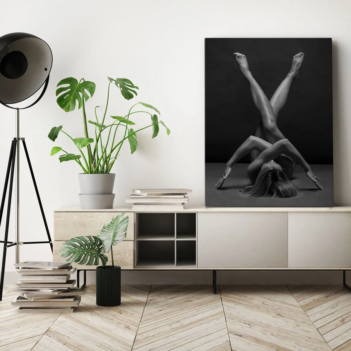 Obraz na plátne - Geometria nahoty - 45x80 cm