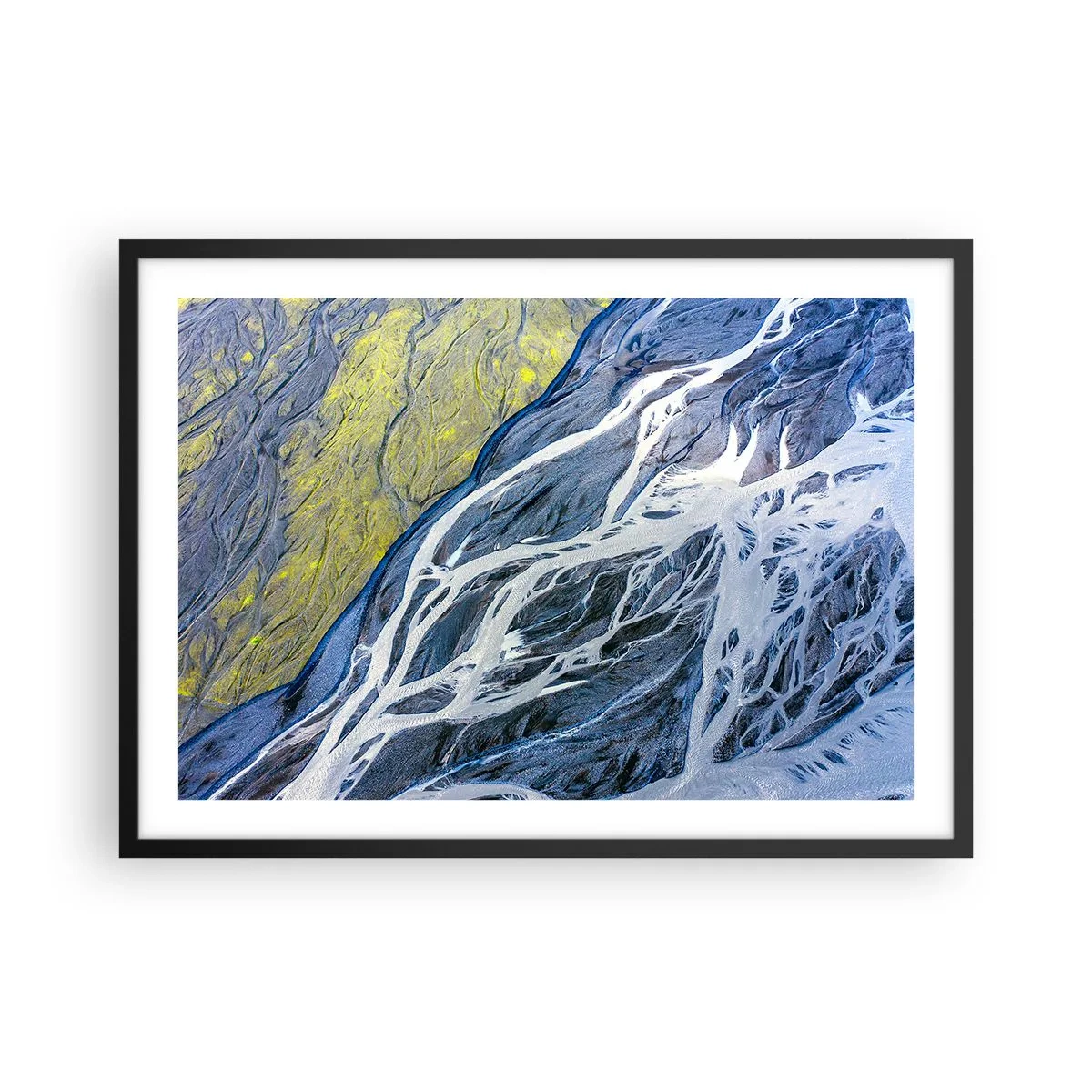 Plagát v čiernom ráme - Jaskynné maľby prírody - 70x50 cm
