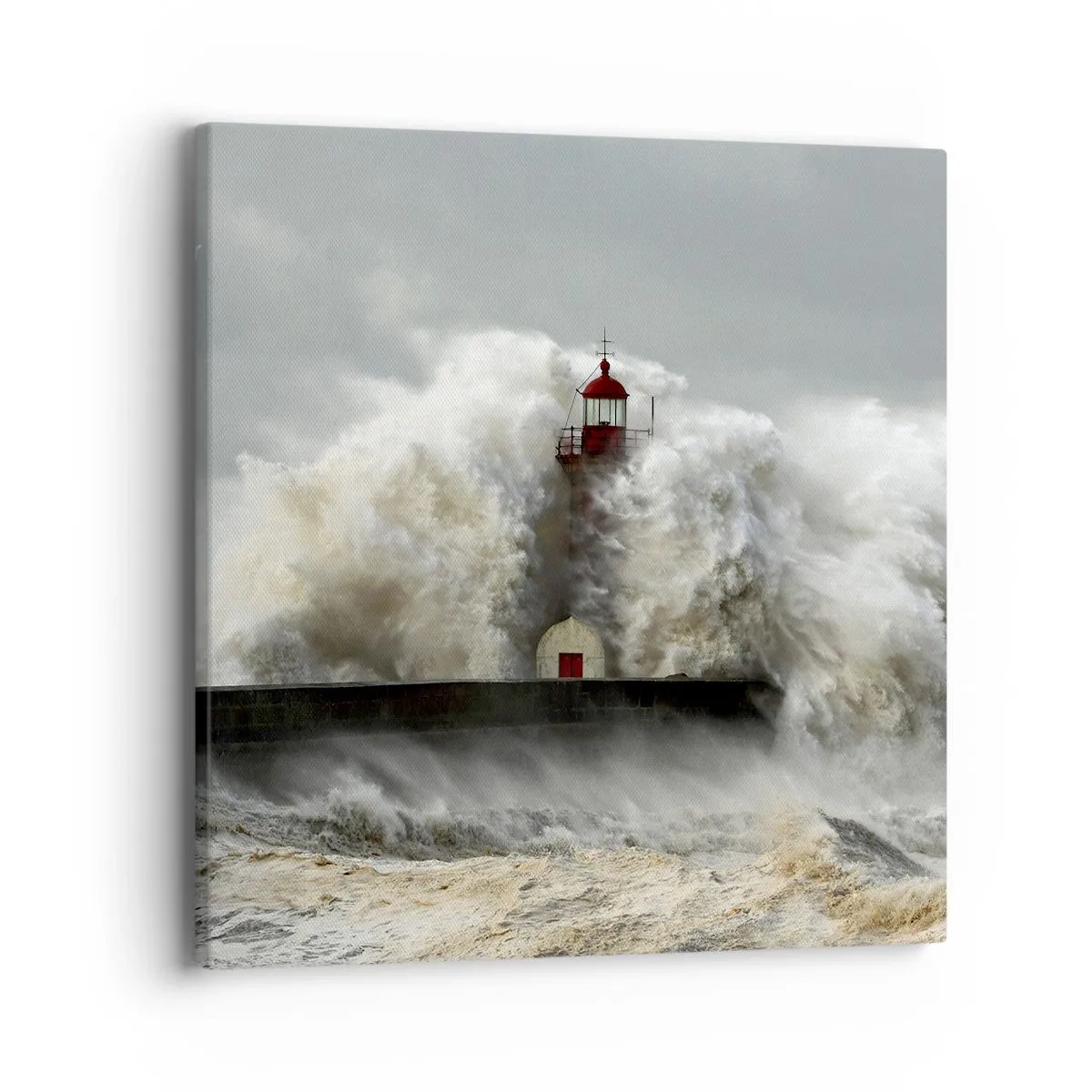 Obraz na plátne - Hnev oceánu - 40x40 cm