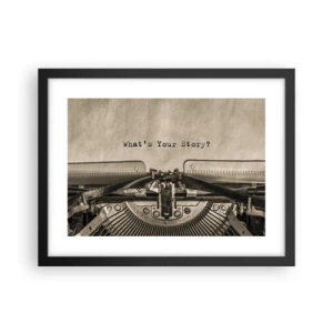 Plagát v čiernom ráme - Povedz mi - 40x30 cm