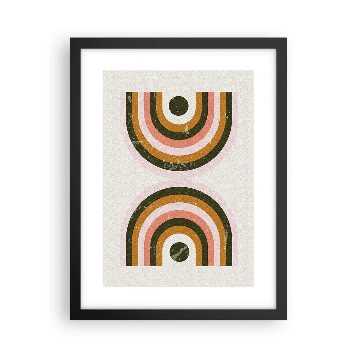 Plagát v čiernom ráme - Dvojitá abstrakcia - 30x40 cm