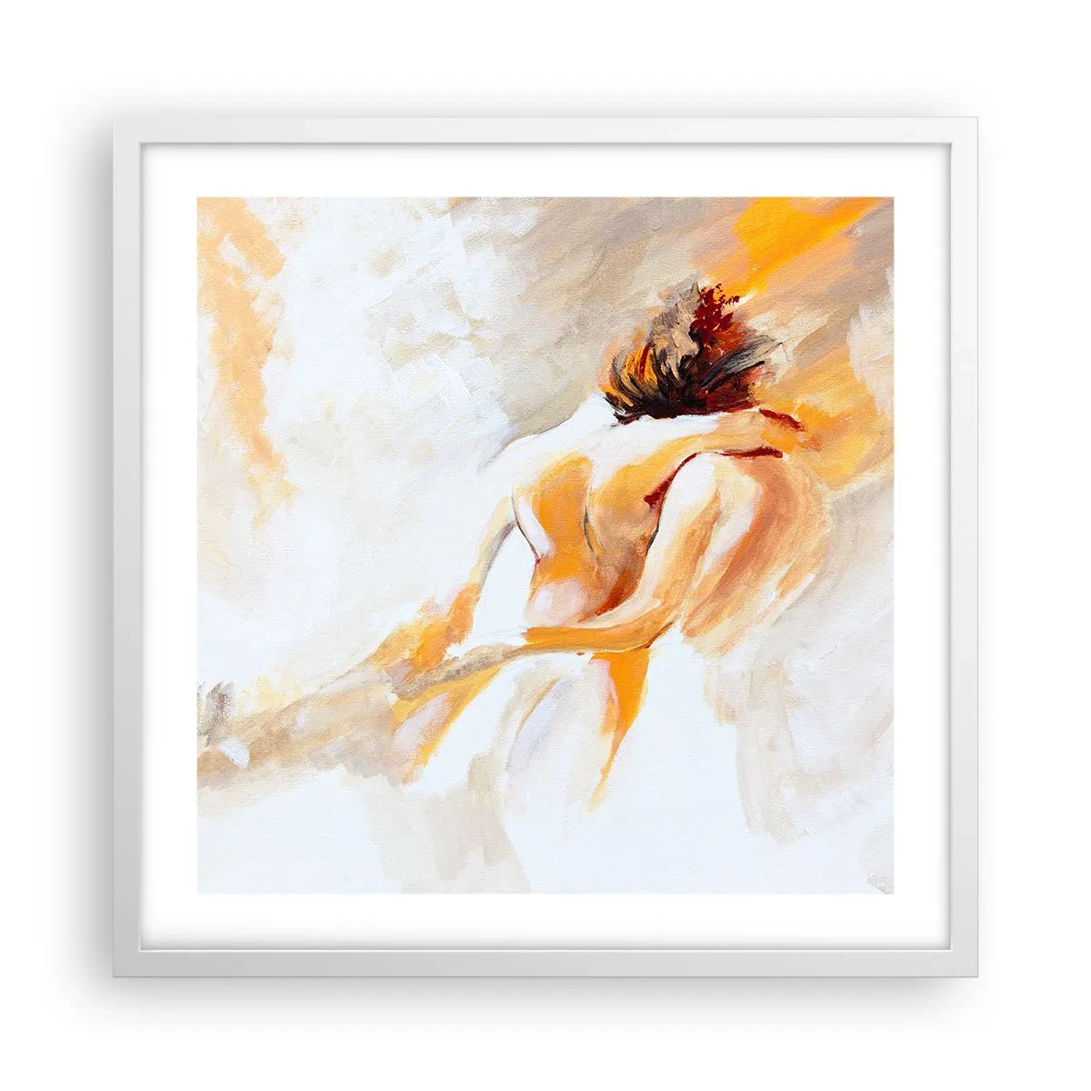 Plagát v bielom ráme - Blízkosť v nebi - 50x50 cm