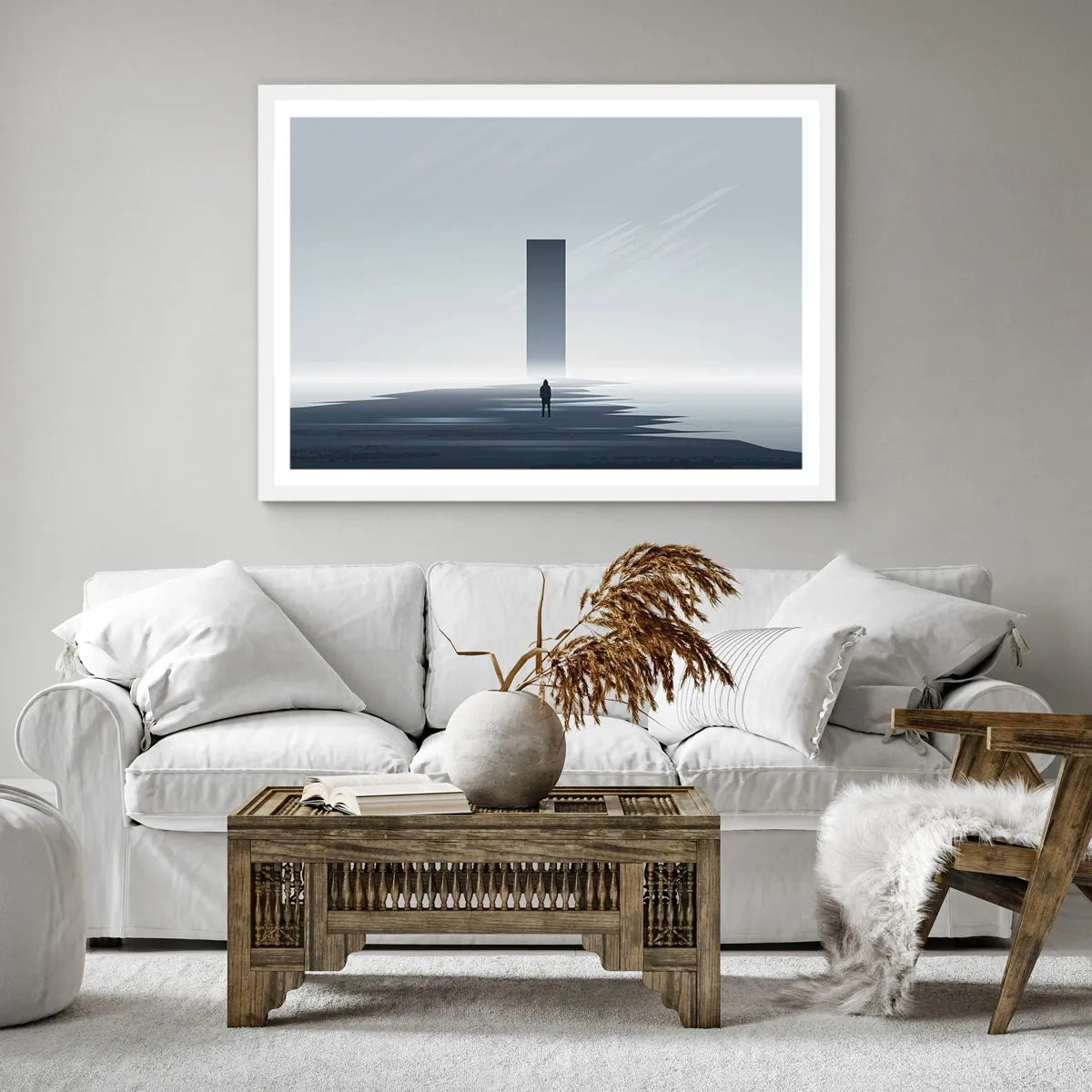 Plagát v bielom ráme - Príležitosť alebo hrozba? - 60x60 cm