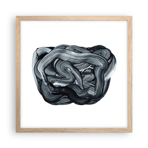 Plagát v ráme zo svetlého duba - Nie je to tak jednoduché - 40x40 cm