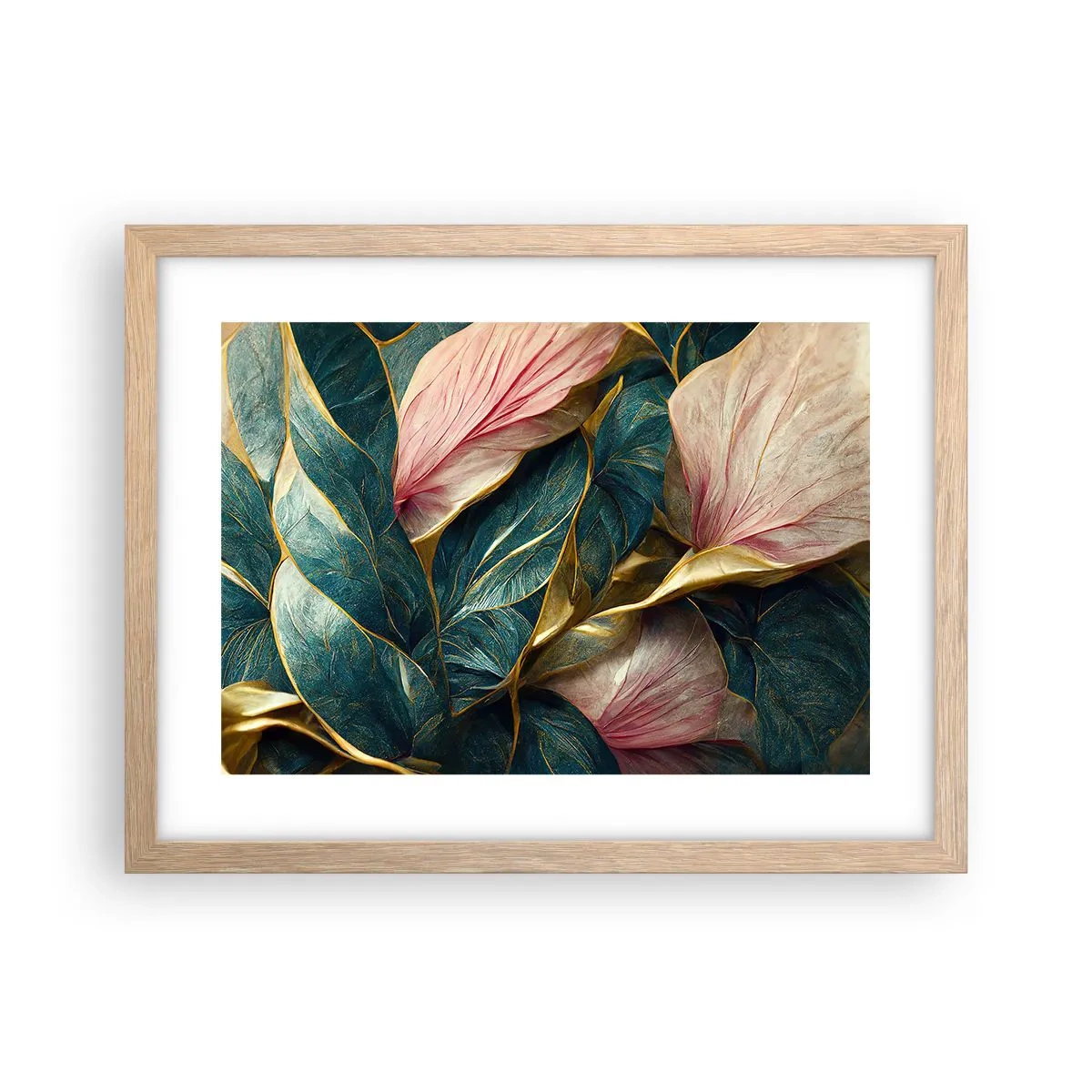 Plagát v ráme zo svetlého duba - Prirodzená elegancia a štýl - 40x30 cm